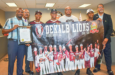 Mayor, City Council Honors DeKalb Lions Youth Baseball Team