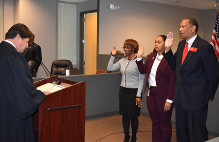 Three Councilmembers Sworn In, New City Charter Adopted.