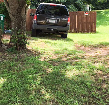 Code Enforcement Violation - Parking on the lawn