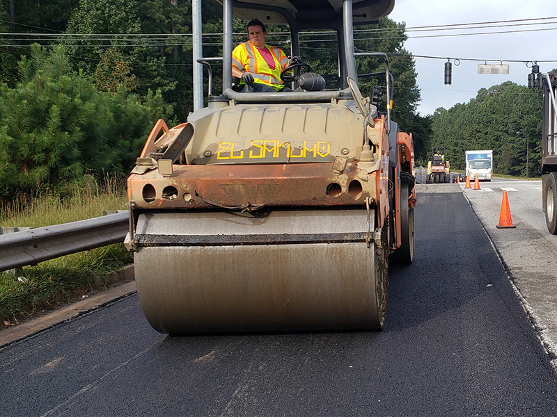 Mall Parkway of the 2021 SPLOST Road Paving Project in Stonecrest, GA