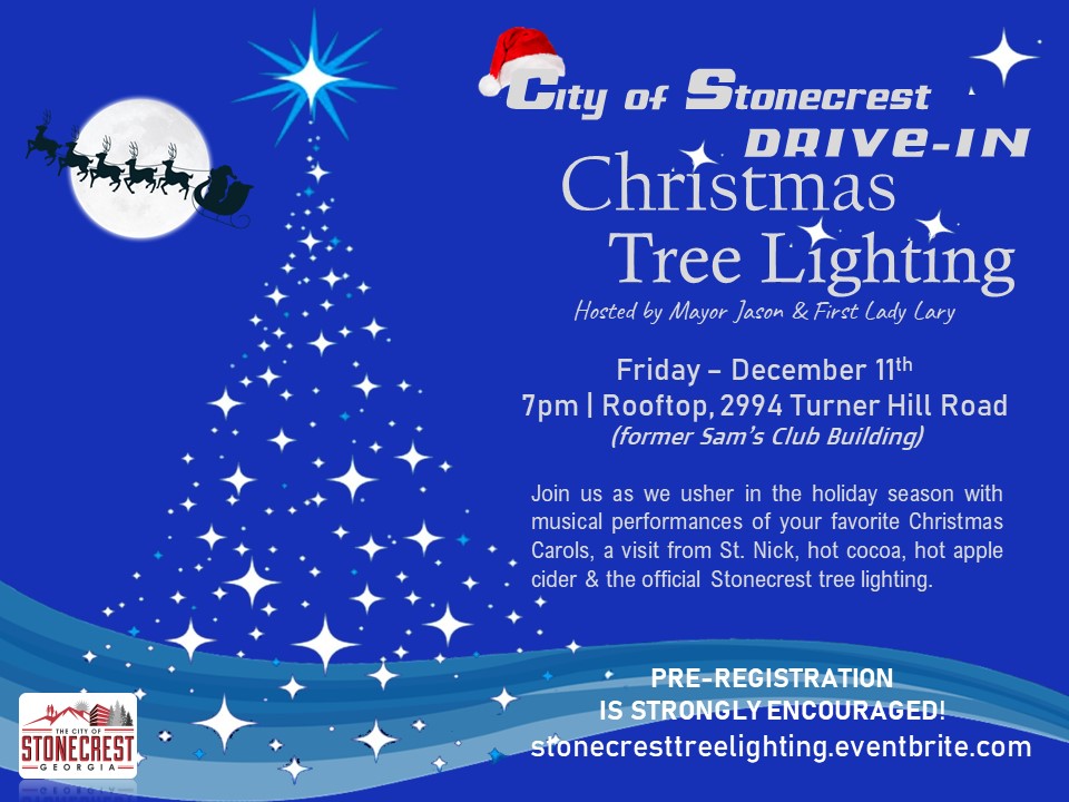 Drive-in Christmas Tree Lighting event flyer
